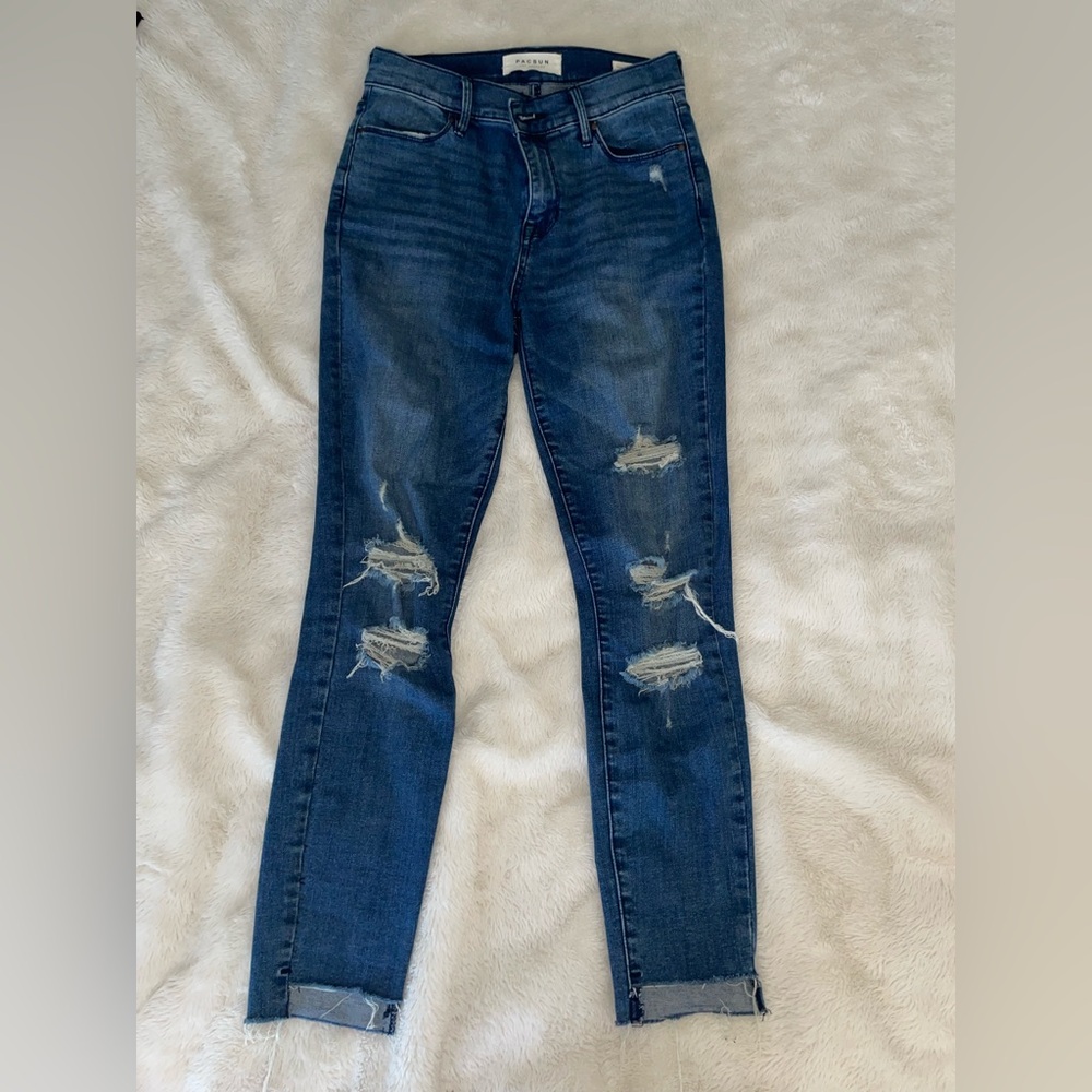 Ripped PacSun blue jeans